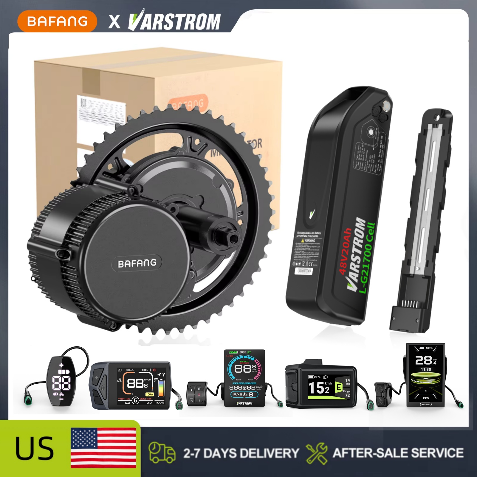 Mid Drive Conversion Kit 1000W - [US Stock]Bafang 48V Mid Drive Motor